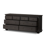 Geoffrey Wide Dresser in Smoked Black Veneer