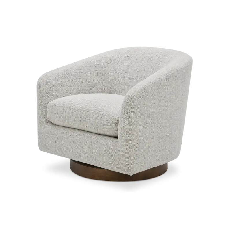 Oscy Swivel Chair in Splashed White