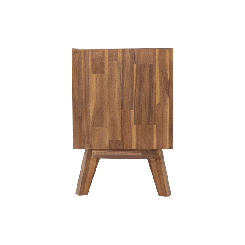 Gia 2 Drawer Nightstand in Warm Pecan