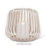 Cage Lantern with LED Light | Sand