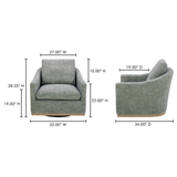 Linden Swivel Chair in Moss