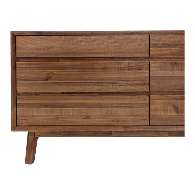 Gia 6 Drawer Dresser in Warm Pecan