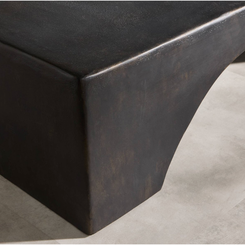 Palumbo Outdoor Coffee Table in Distressed Bronze
