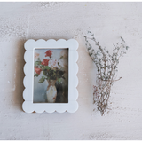 White Scallop Photo Frame