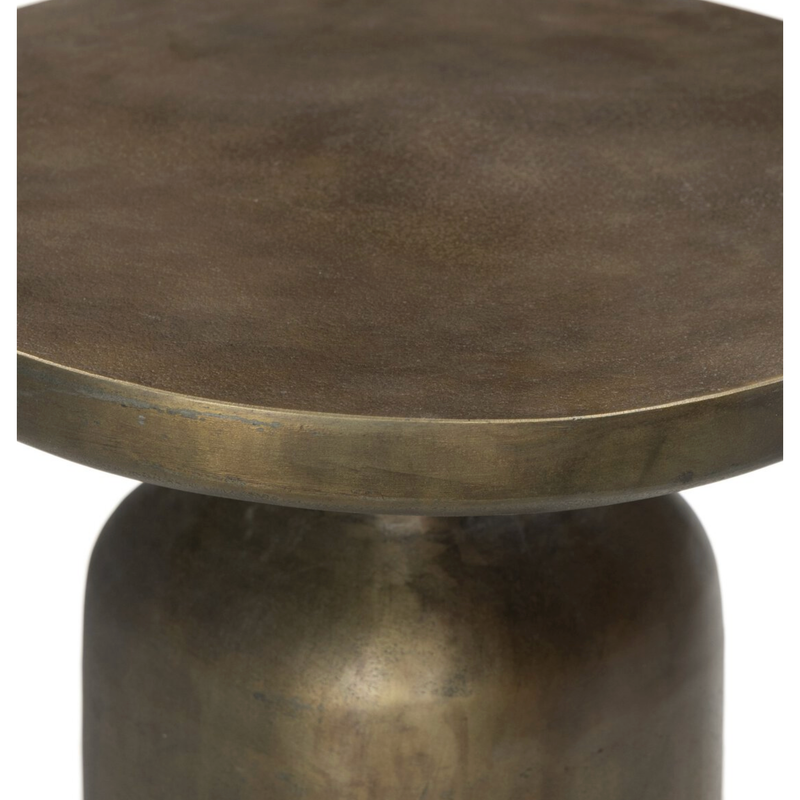 Odessa End Table in Aged Brass