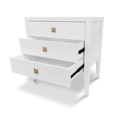 Hara 3 Drawer Dresser in White