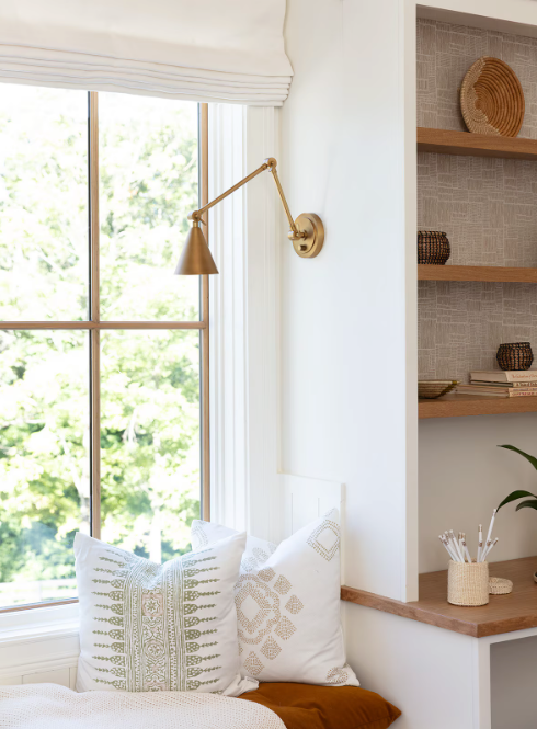 Sal Task Sconce in Natural Brass