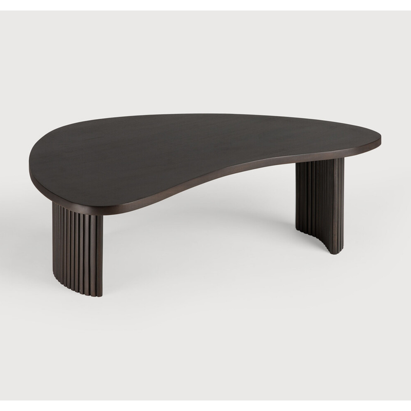 Boomerang Coffee Table in Mahogany Dark Brown