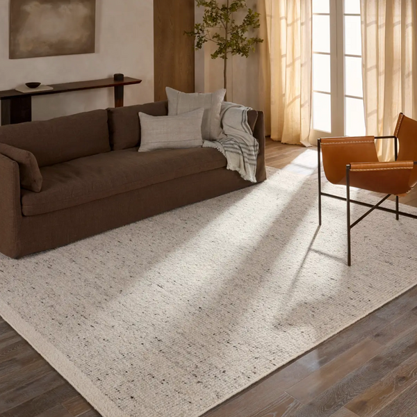 Leona Rug in White/ Tan/ Taupe