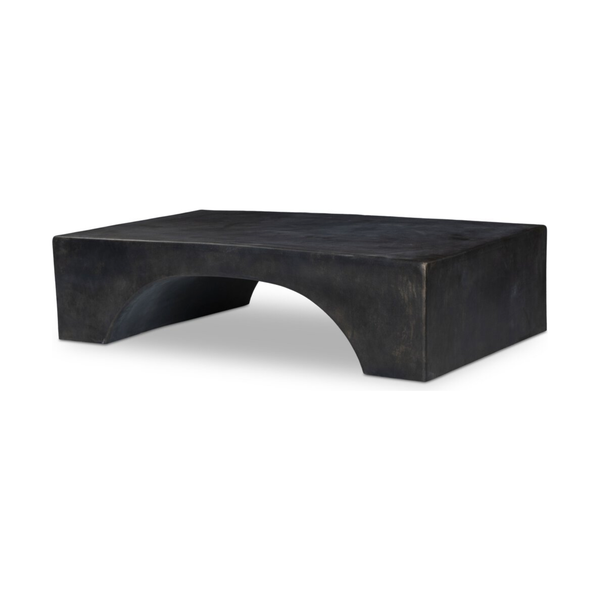 Palumbo Outdoor Coffee Table in Distressed Bronze