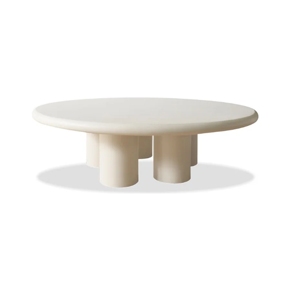 Elephant Coffee Table Round in Ivory Tusk