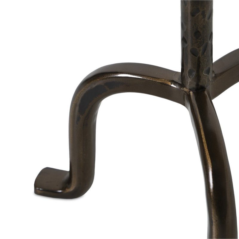 Jocelyn End Table in Dark Brass