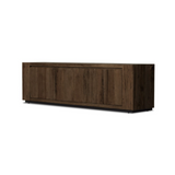 Abaso Media Console in Ebony Rustic