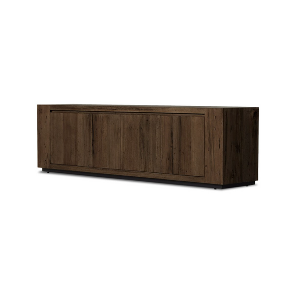 Abaso Media Console in Ebony Rustic