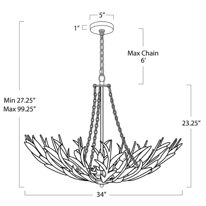 River Reed Basin Chandelier