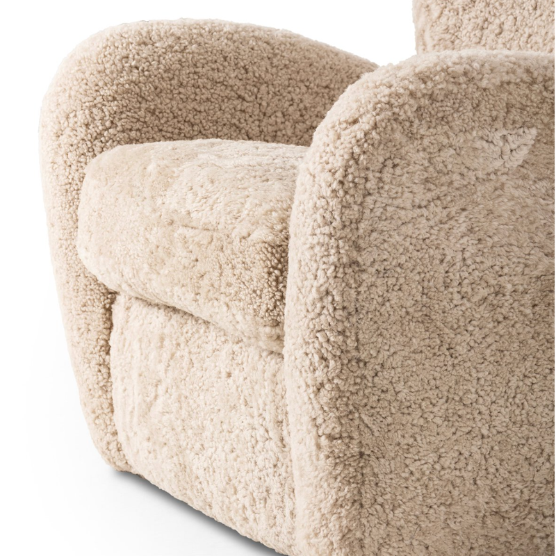 Amelie Chair in Beige Shearling