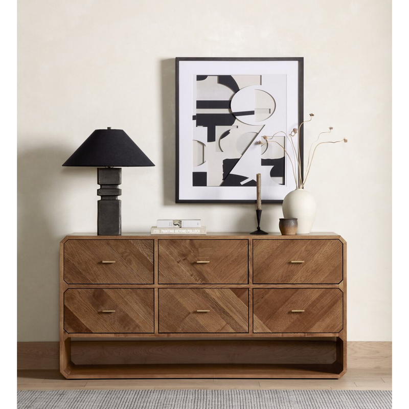 Caspian 6 Drawer Dresser in Natural Ash