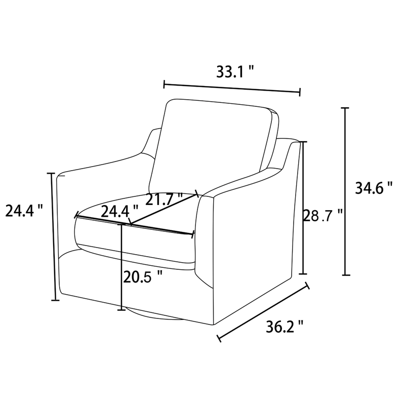 Pismo Swivel Glider Chair