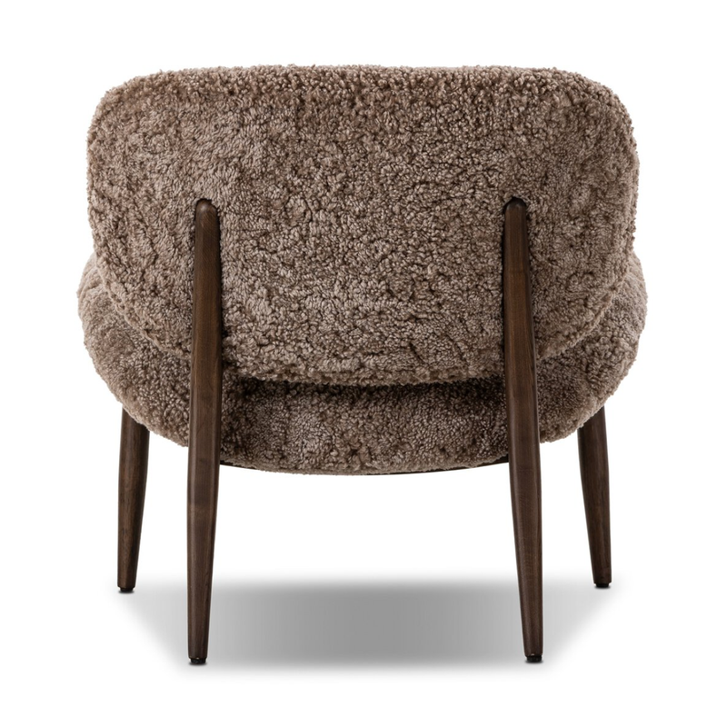 Celine Chair in Taupe Shearling
