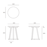 Tripod Side Table in Oak