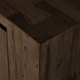 Abaso Media Console in Ebony Rustic