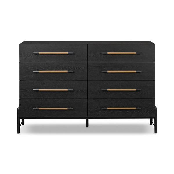 Rosedale 8 Drawer Dresser in Ebony Oak Veneer