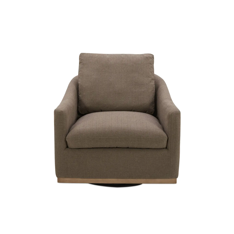 Linden Swivel Chair in Soft Taupe