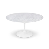 Flute Marble Top Round Dining Table