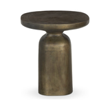 Odessa End Table in Aged Brass