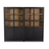 Millie Panel & Glass Double Cabinet