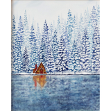 Winter Reflections Watercolour Print