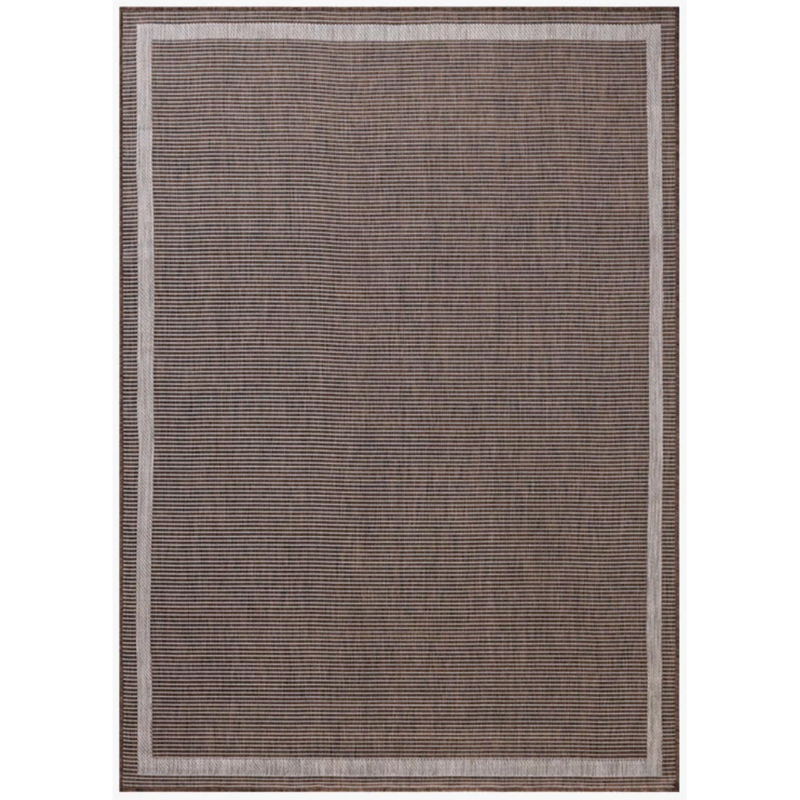 Easton Reversable Outdoor Rug in Dove/Coffee