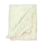 Sketched Crinkle Fleece Lined Throw in Natural/Grey Slub