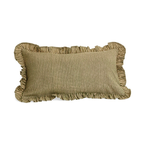Stripe Cushion in Olive Green