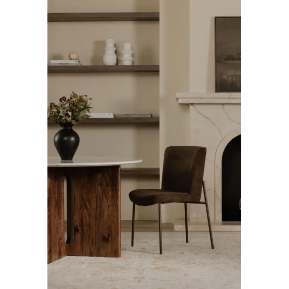 Stanley Dining Table in Dark Brown