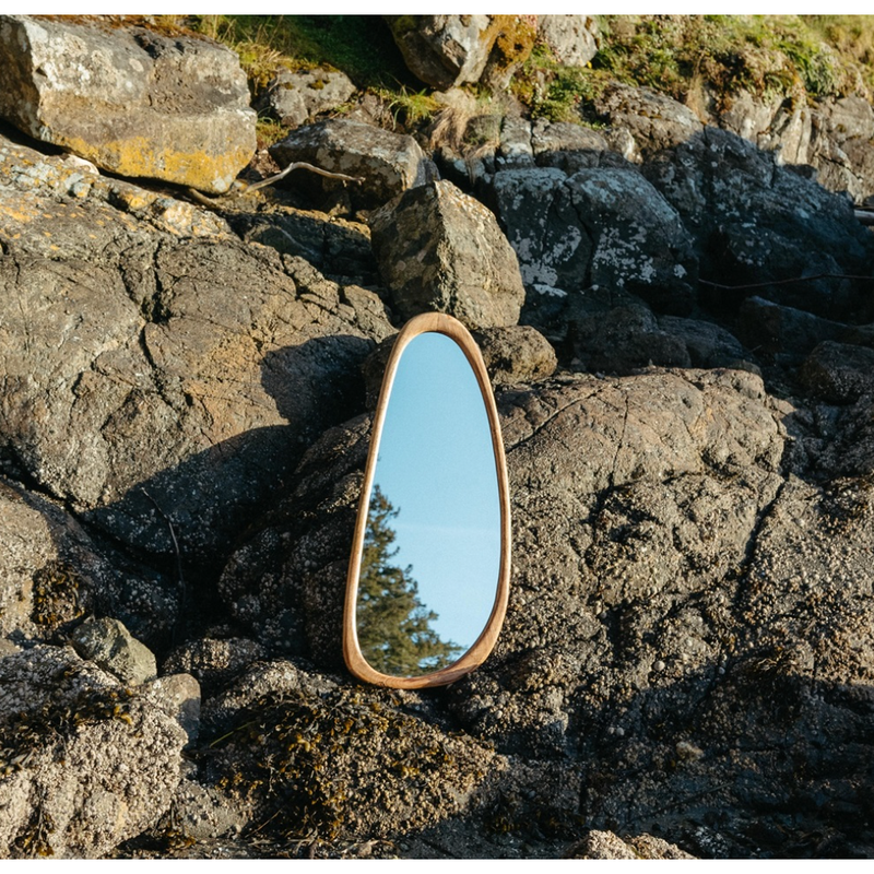 Pebble Wooden Mirror