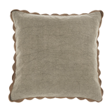 Scalloped Edge Cushion - Fog