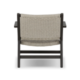 Delano Outdoor Metal Chair in Ivory/Dark