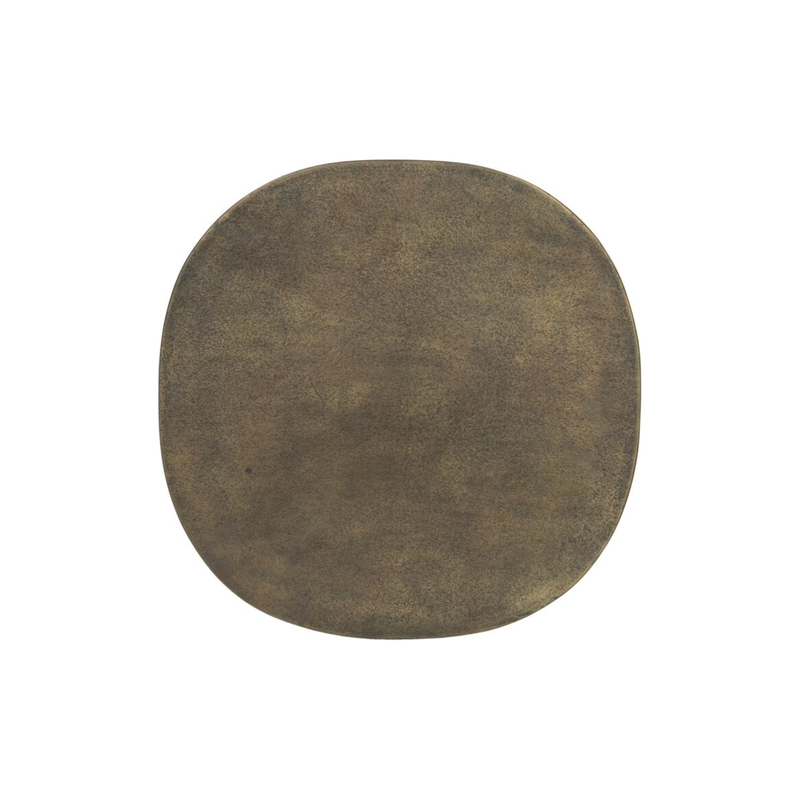 Odessa End Table in Aged Brass