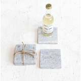 Travertine Coasters, Set of 4