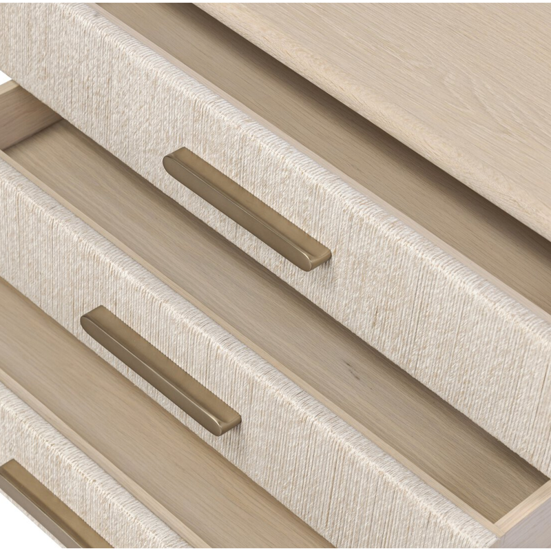 Rosenell Closed Nightstand in Natural Oak Veneer
