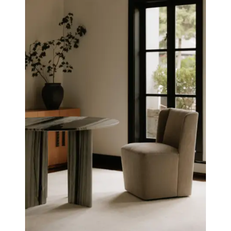 Cormac Rolling Dining Chair - Warm Sand