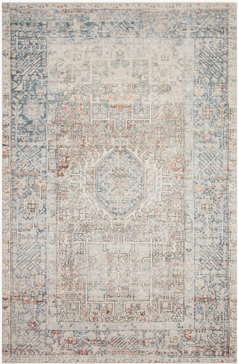 Jules Area Rug - Natural/Ocean