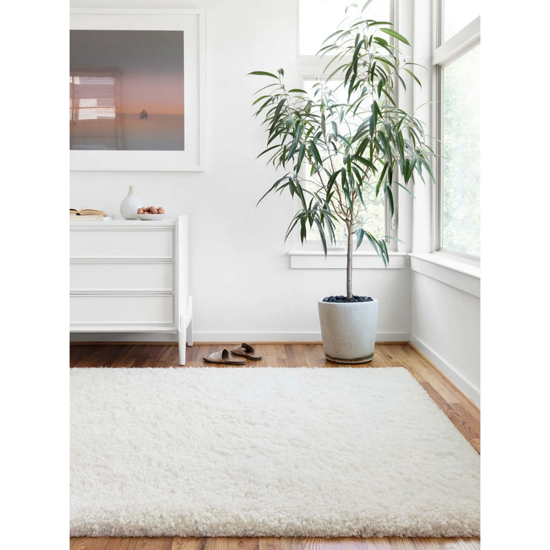 Mila Shag Rug in White