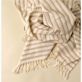 Castaway Cotton Throw - Stone 50" x 60"