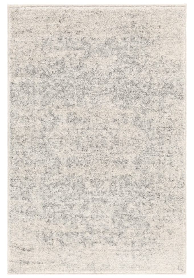 Harput Rug in Medium Gray/Light Beige