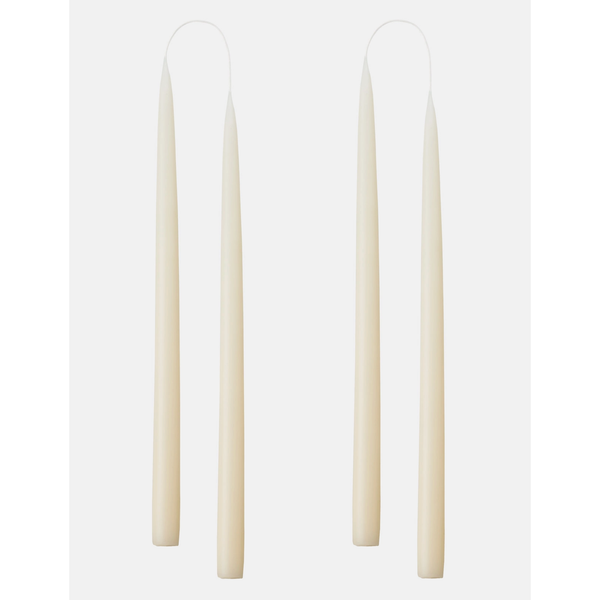 12" Danish Taper Candle Off White | 12 Pack