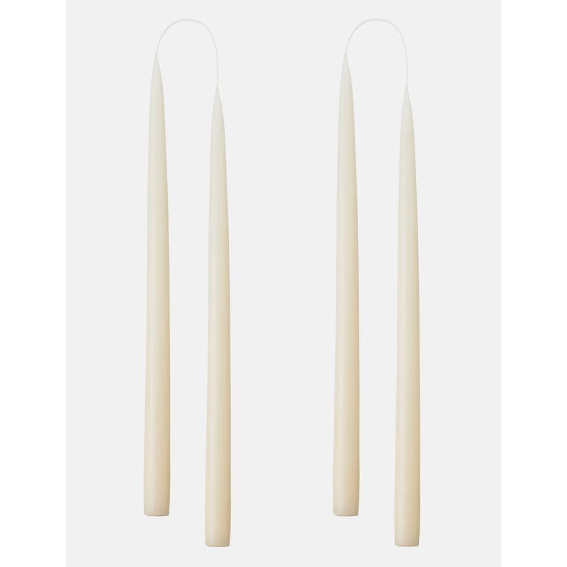 12" Danish Taper Candle Off White | 12 Pack
