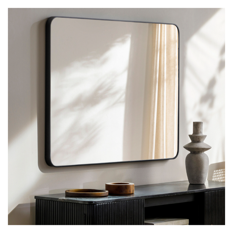 Aranya Accent Mirror with Matte Black Frame