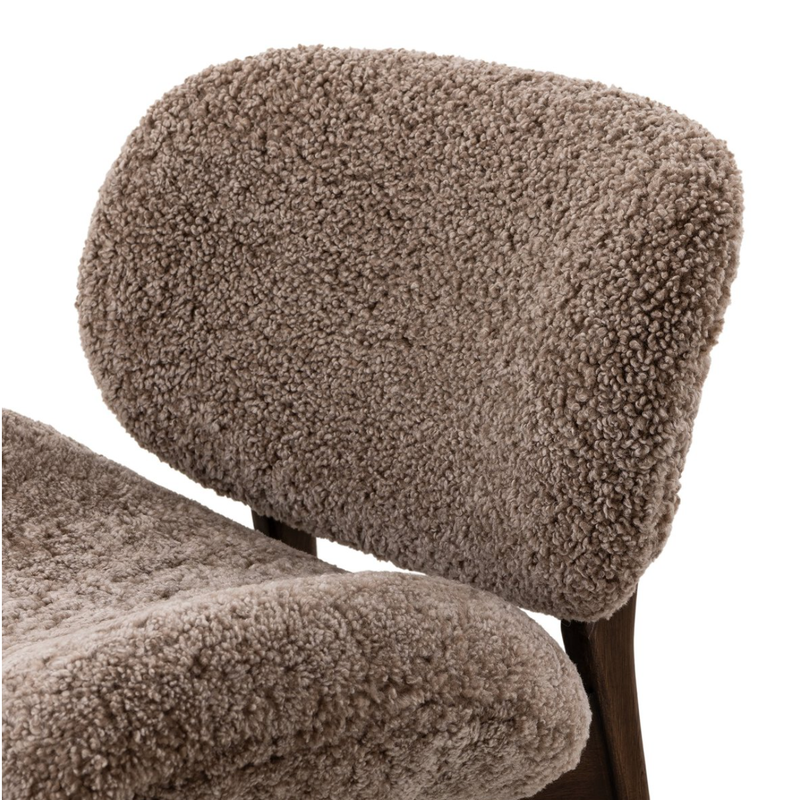 Celine Chair in Taupe Shearling